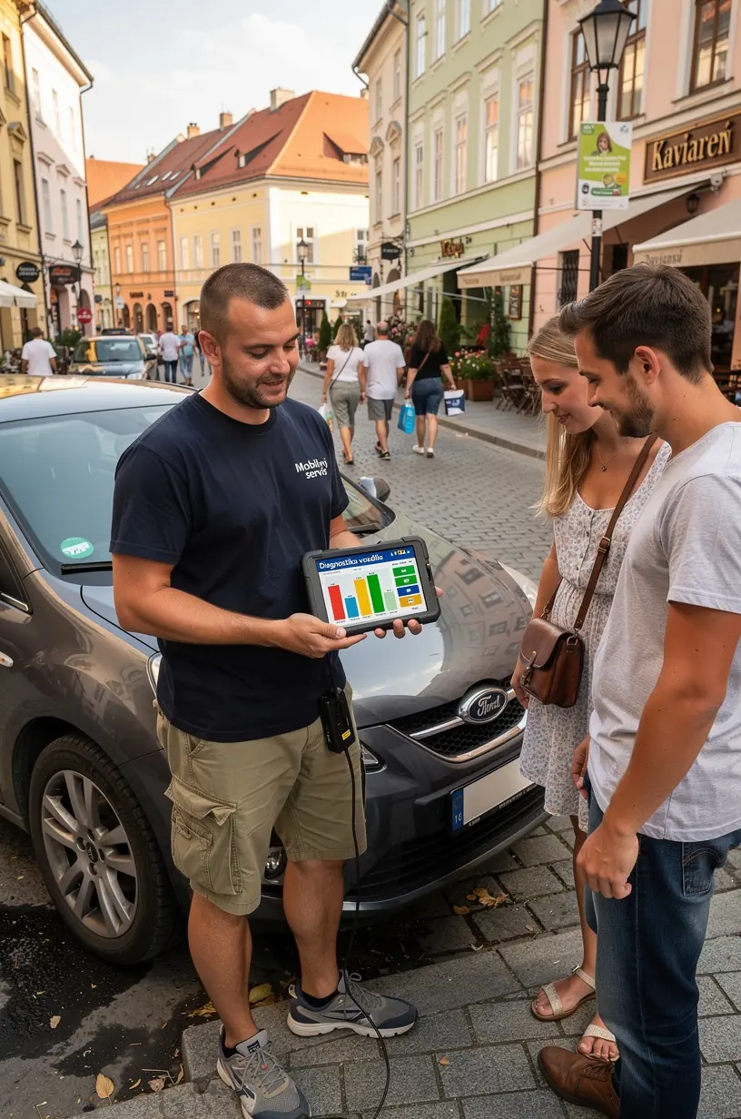 Graf znázorňujúci orientačný rozpočet na opravu vozidla v mobilnej aplikácii.